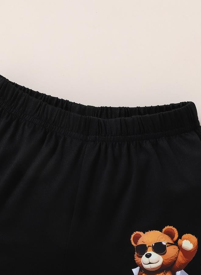 تايك تو مجموعة من تيشيرت بأكمام قصيرة بطبعة دب وشورت للأولاد - Image 5