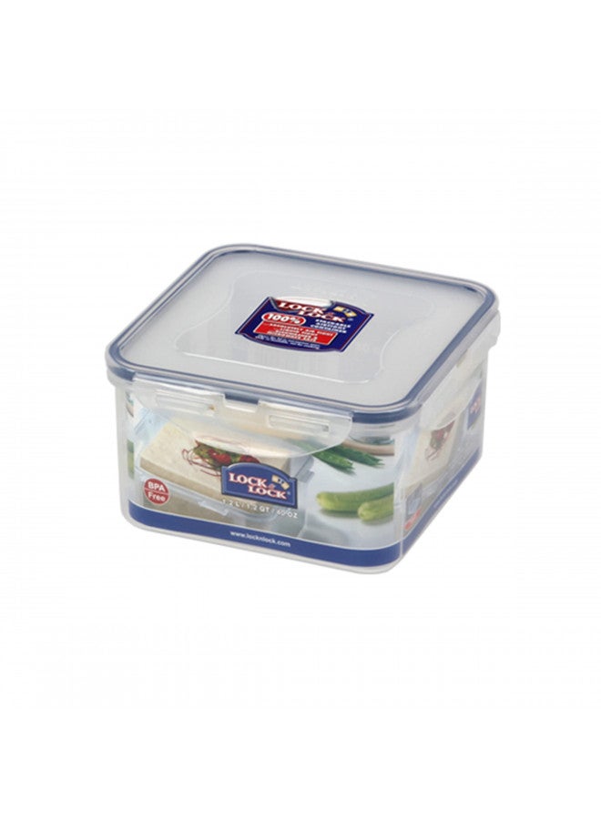 LOCK & LOCK Square Plastic Food Container with Special Tray for Tofu 40.58oz / 5.07cup - Image 1