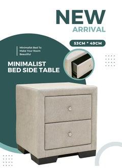 AFT AFT KING BED FRAME UPHOLSTERED WITH SIDE TABLE  - Image 2