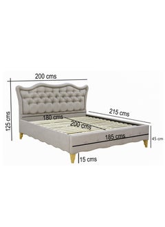 AFT AFT KING BED FRAME UPHOLSTERED WITH SIDE TABLE  - Image 3