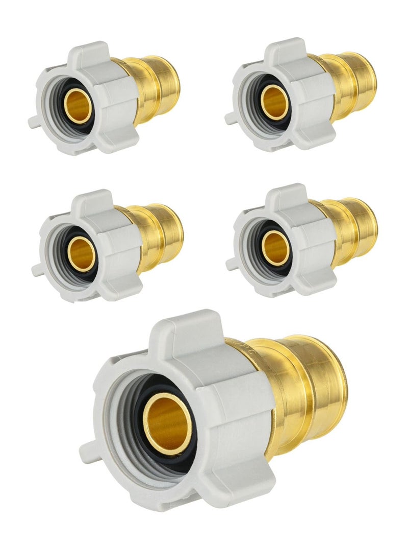 EFIELD Pack of 5 EFIELD PexA 34 Pex x12 Swivel Female NPT Adapter Plumbing Cold Expansion Brass Fittings ASTM F1960 ANSINSF61PEX19602715PCS - Image 2