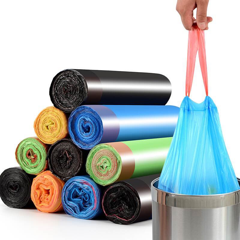 Garbage Bag Portable Drawstring Large Thickened Pull-Up Garbage Bin Plastic Pocket With Tiktok For Home - Image 4