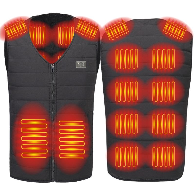 Smart Heating Vest for Men and Women – USB V-Neck Cotton Warm Vest - Image 1