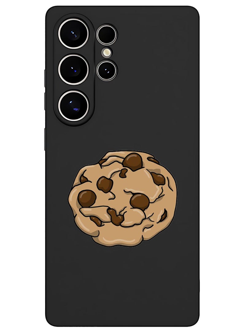 Theodor Protective Slim Fit Case Liquid Silicone Cover with Full Body Protection Anti-Scratch Shockproof Case For Samsung Galaxy S25 Ultra (Black) - Cookie - Image 1