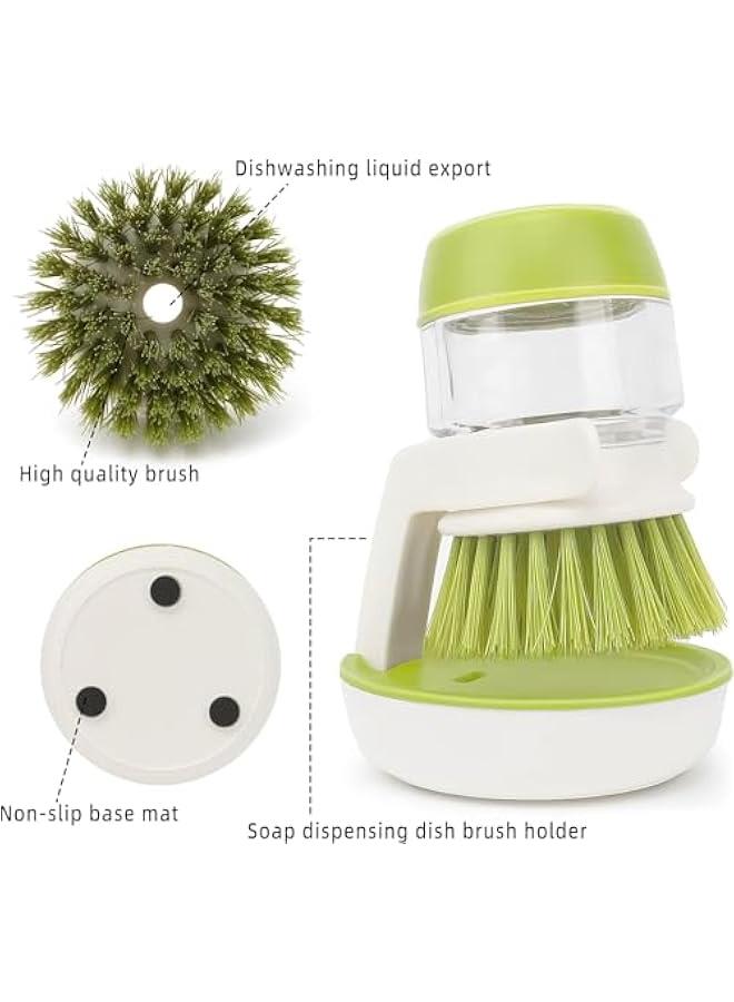 رينكس ساجريي فرشاة اطاق مع موزع صاو، فرشاة خيل لتوزيع الصاو، حامل تخزي للاطاق لتظيف الحوض - Image 4