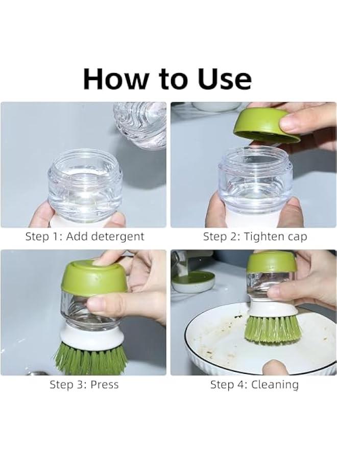 رينكس ساجريي فرشاة اطاق مع موزع صاو، فرشاة خيل لتوزيع الصاو، حامل تخزي للاطاق لتظيف الحوض - Image 5