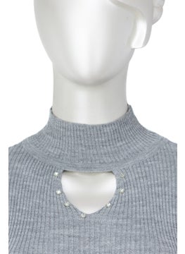 Oppland Women's Half Collar and Stone Long Sleeve Knitted Knitwear Sweater  - Image 3
