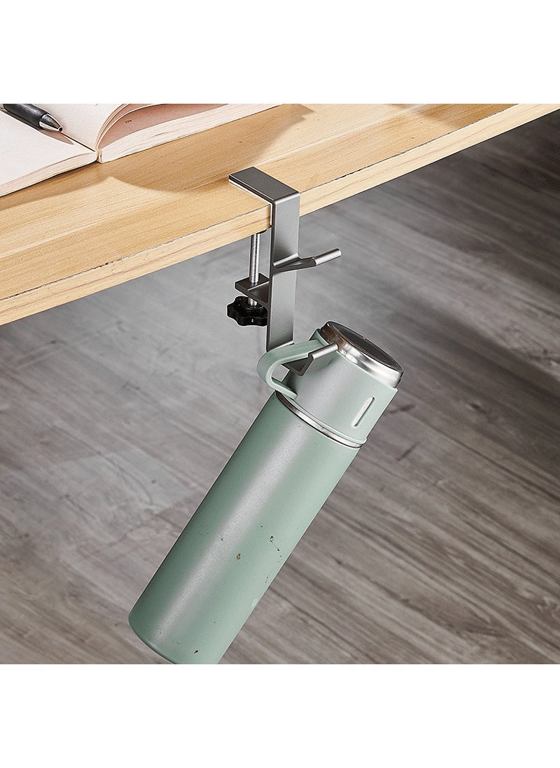 Student Desk Side Bag Hook Organizer Upgraded Gray can be fixed