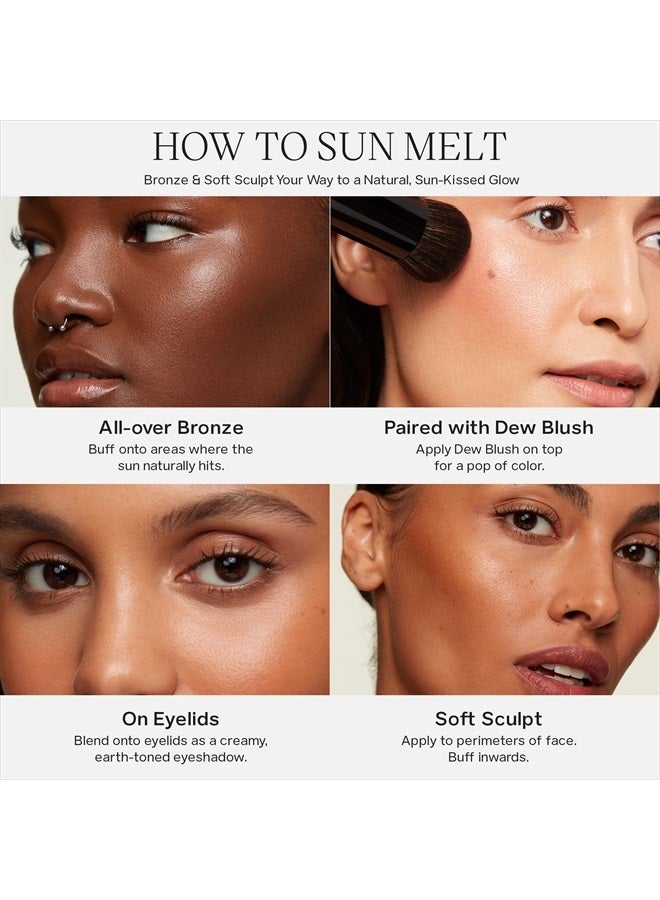 Saie برونزر صن ميلت - برونزر كريمي قابل للبناء لنحت الوجه - كونتور كريمي بلمسة مخملية - برونز متوسط (1 أونصة) - Image 1