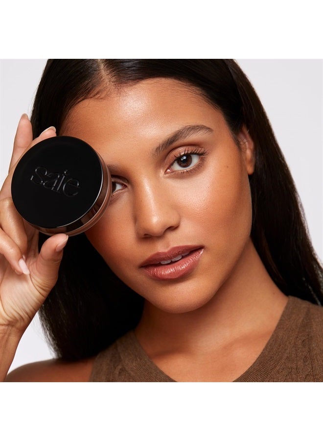 Saie برونزر صن ميلت - برونزر كريمي قابل للبناء لنحت الوجه - كونتور كريمي بلمسة مخملية - برونز متوسط (1 أونصة) - Image 2