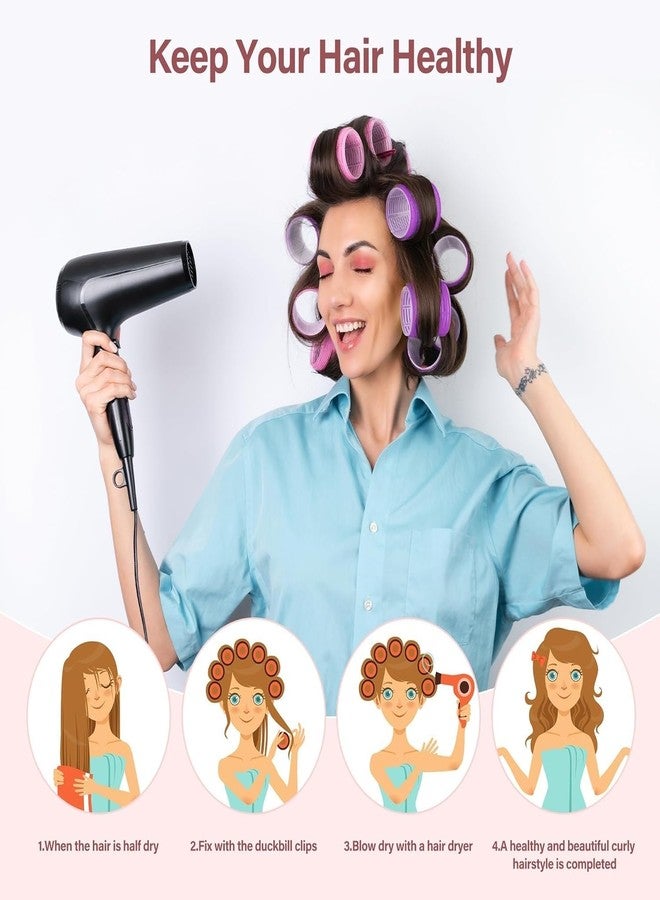 SWEETPEA®2CM Hair Rollers For Hair Curling | Self Grip Holding Rollers | Rollers for Hair - Hair Rollers for Long Medium Short Hair-12Pcs - Image 4