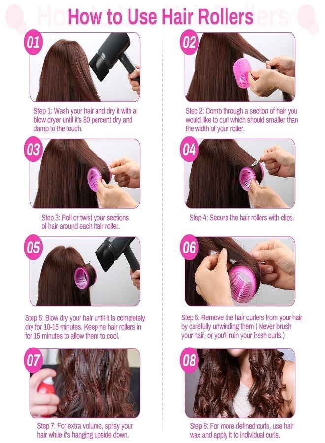 SWEETPEA®2CM Hair Rollers For Hair Curling | Self Grip Holding Rollers | Rollers for Hair - Hair Rollers for Long Medium Short Hair-12Pcs - Image 2