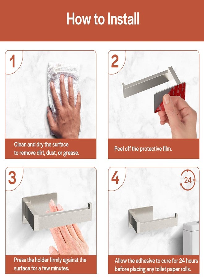 Empava Toilet Paper Holder Self Adhesive, Toilet Paper Roll Holder No-Drill for Bathroom, Washroom,SUS 304 Stainless Steel,Adhesive Tissue Holder - Image 5