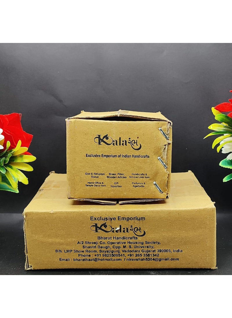 KALARAMBH KALARAMBH Metal MatkiMatkaHandi for Home Outdoor Cooking Vintage Design Storage Pot Collectible Handicraft Art Yellow 173 x 173 x 6 Inch L x W x H  - Image 4