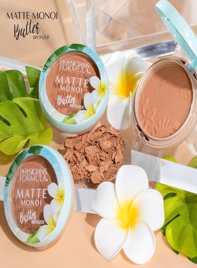 Physicians Formula Matte Monoi Butter Bronzer Powder Face Makeup, Dermatologist Tested, Vegan, Cruelty-Free, Gluten-Free, Sunkissed - Image 5