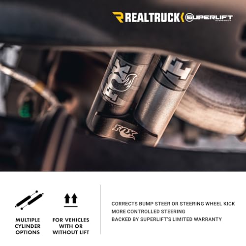SUPERLIFT RealTruck SUPERLIFT SUSPENSION Dual Steering Stabilizer Kit for Ford F-250/F-350 | Fox 2.0 Series Cylinders | 92743 | Fits 2005-2022 Ford F-250 / F-350 with No Lift to Any Lift Height - Image 3
