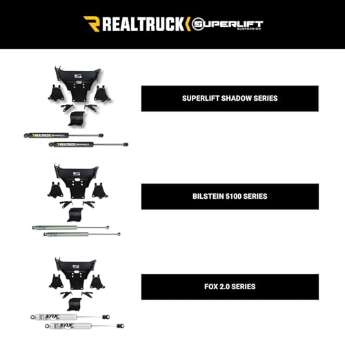SUPERLIFT RealTruck SUPERLIFT SUSPENSION Dual Steering Stabilizer Kit for Ford F-250/F-350 | Fox 2.0 Series Cylinders | 92743 | Fits 2005-2022 Ford F-250 / F-350 with No Lift to Any Lift Height - Image 4