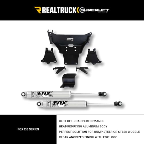 SUPERLIFT RealTruck SUPERLIFT SUSPENSION Dual Steering Stabilizer Kit for Ford F-250/F-350 | Fox 2.0 Series Cylinders | 92743 | Fits 2005-2022 Ford F-250 / F-350 with No Lift to Any Lift Height - Image 5