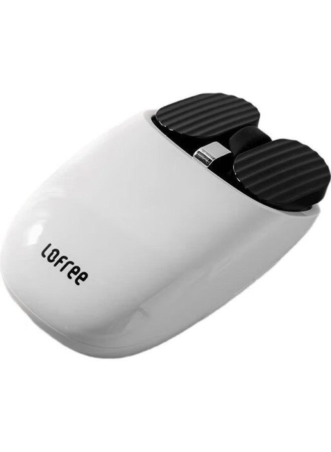 Lofree فأرة بلوتوث لاسلكية متوافقة مع أنظمة متعددة، متعددة الوظائف للكمبيوتر، اللابتوب، الاستخدام المكتبي والمنزلي، فأرة بيضاء - Image 1