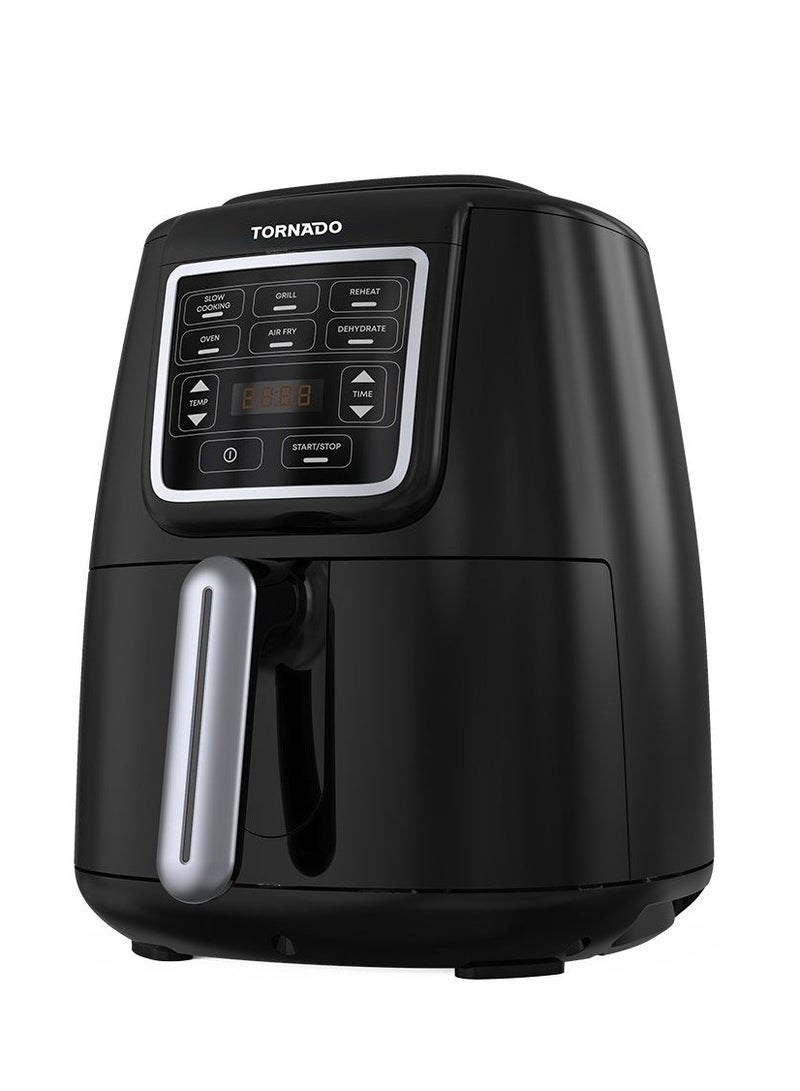 TORNADO Air Fryer 1550 Watt 4 Liter LED Display Black x Silver THF-1554D-XL-BS - Image 2