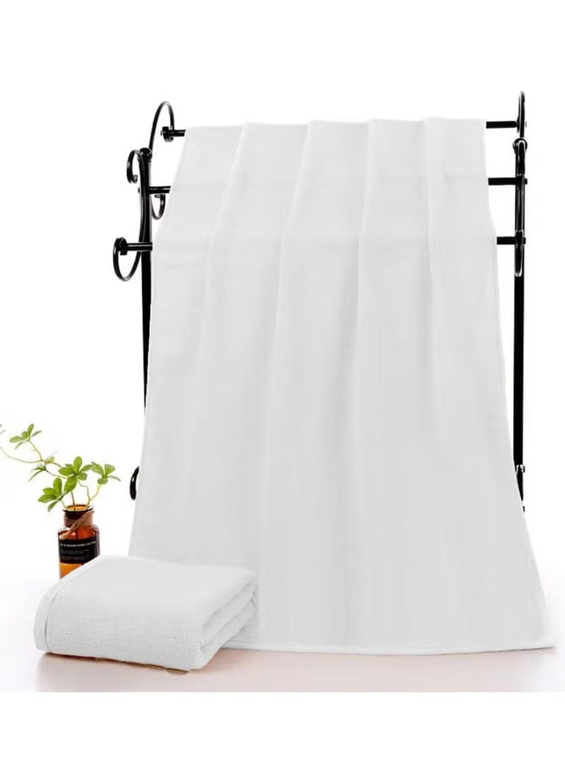 REDTOMMY Pack of 2 - Bath Towel - 100% Cotton 600 GSM Over Sized (76x152cm), Highly Absorbent Bath Sheet For Pool, Beach, Fitness, Sports, Yoga -White - Image 3