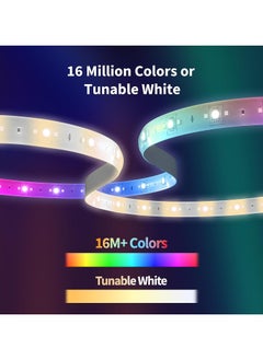 LED Strip T1 with Matter, Requires Zigbee 3.0 Hub, 6.5 FT RGB+IC LED Strip Lights with 16 Million Colors/Tunable White/Gradient Effects,Supports Apple Home and Alexa - pzsku/ZCAE98C4262626B694565Z/45/_/1712773915/8eef0954-8582-400b-aed2-da4d0617a513