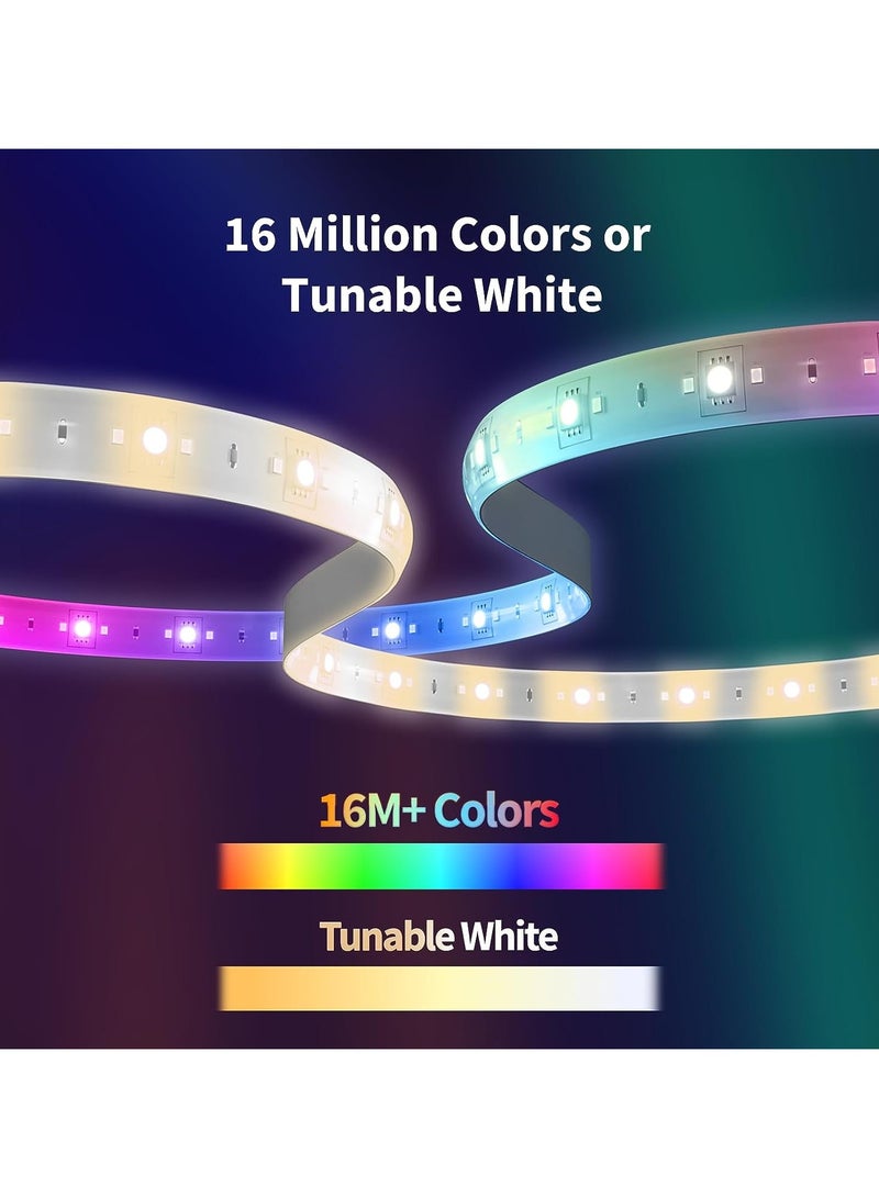 Aqara LED Strip T1 with Matter, Requires Zigbee 3.0 Hub, 6.5 FT RGB+IC LED Strip Lights with 16 Million Colors/Tunable White/Gradient Effects,Supports Apple Home and Alexa - Image 3