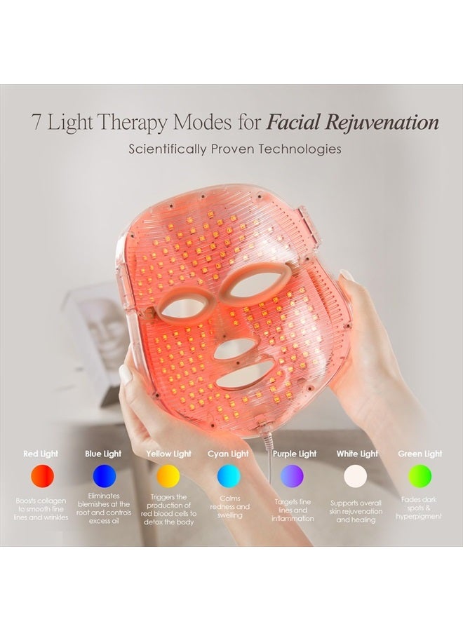 Project E Beauty LightAura LED Face Mask 7 Colors Light Therapy | Anti-Aging Facial Skincare Routine | Skin Tightening | Calm Inflammation | Reduce Wrinkle | Brightens Skin | Collagen Boost - Image 3