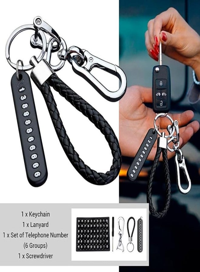 GOMNIK Keychain Anti-Lost Number Card with Braided Rope & Quick Links | Safety Chain Key Ring Hook | Rigging Accessories Tool for Men & Women (Pack of 1) - Image 5