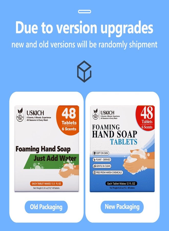 USKICH 48 Pack Foaming Hand Soap Tablet - Eco Friendly Cleaning Products,Variety Scents Refills Soap Tablets (48x8 Fl oz bottles - Image 2