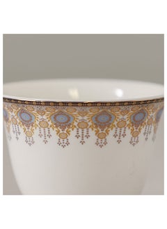 DANUBE HOME Sahara 6 Piece New Bone China Cawa Cup Set 80Ml Serve 6 23X11X6.9 Cm Gold  - Image 4