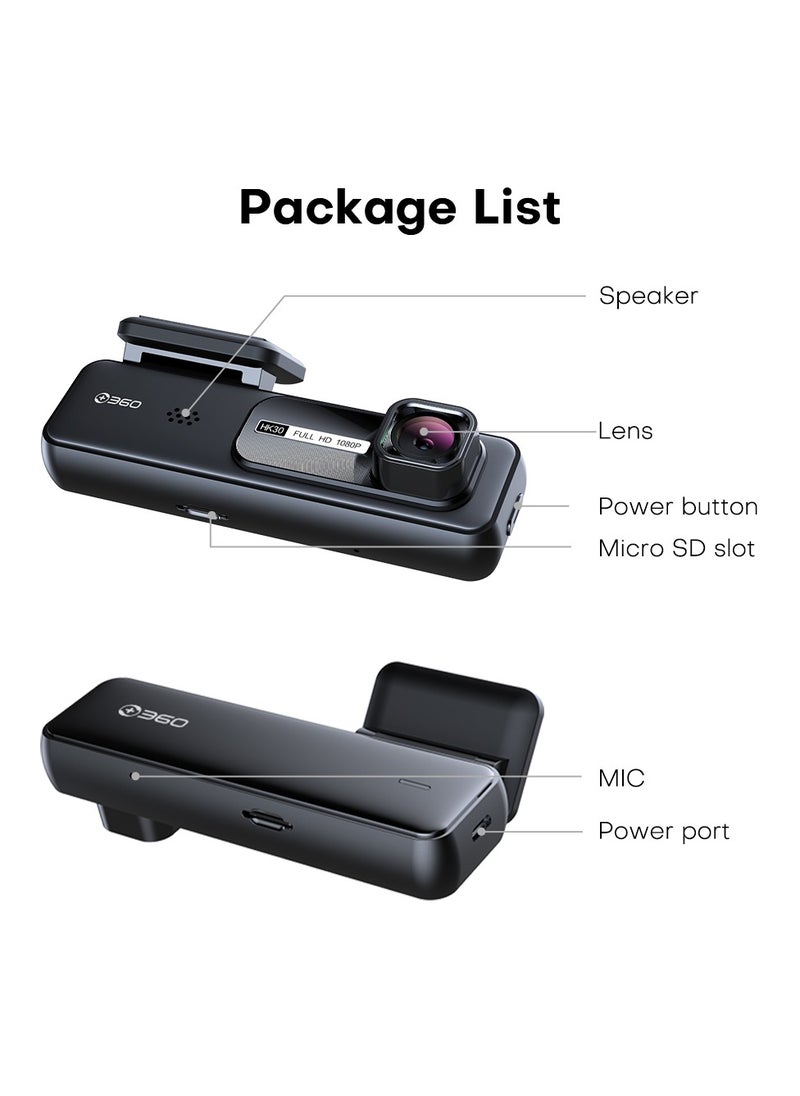 The Botslab HK30 Dash Cam is a compact and lightweight device designed to keep your car neat while providing high-quality video recordings. It features 1080P HD resolution and a 130-degree wide viewing angle, ensuring comprehensive road coverage.  The HK30 also supports parking surveillance, offering added security while your car is parked. With its sleek design and user-friendly operation, it’s an excellent choice for enhancing driving safety.