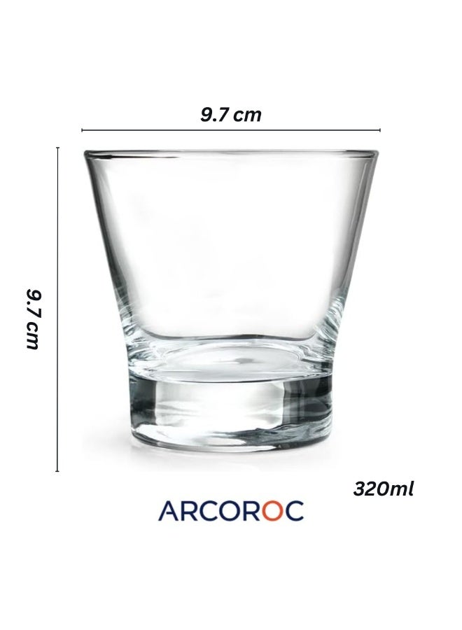 Arcoroc Shetland Tumbler – 320ml (79741) | Premium juice Glass | Durable & Stylish | Dishwasher Safe | France - Image 3