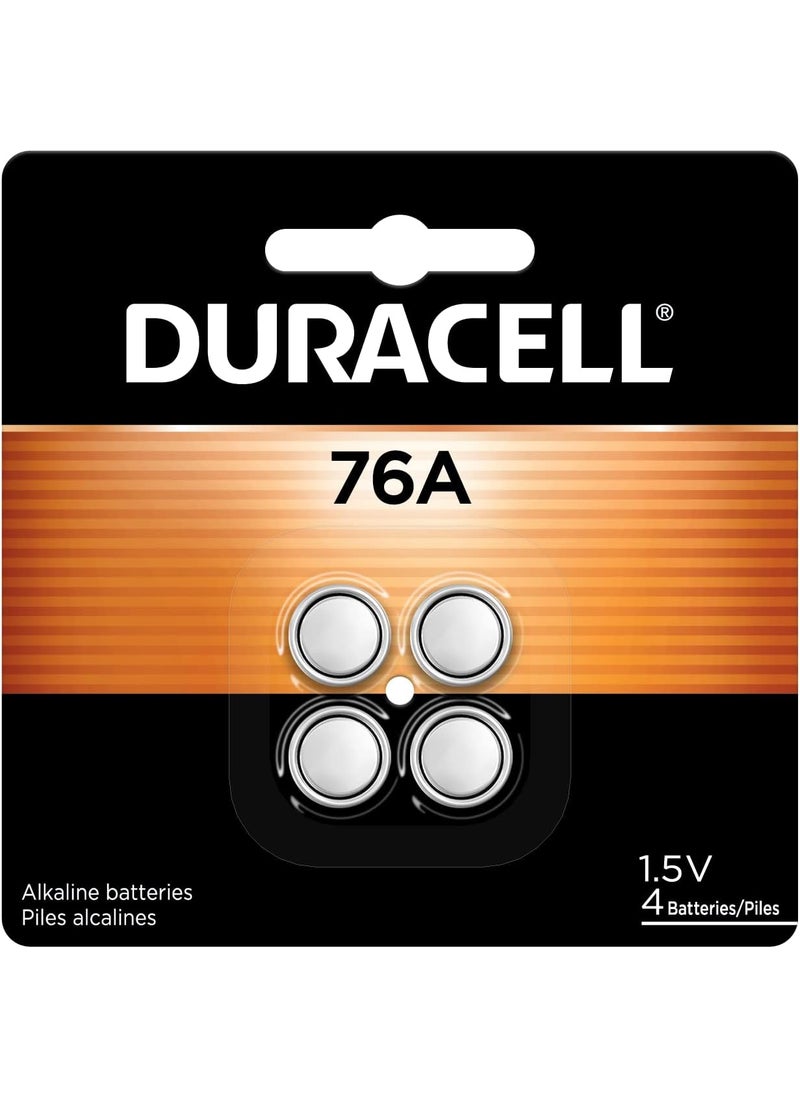 Duracell - Duracell 76A 15V Alkaline Batteries 4 Count Pack 76A 15 Volt Battery equivalent to LR44 A76 PX76A V136A AG13 and L1154 battery types - Image 1