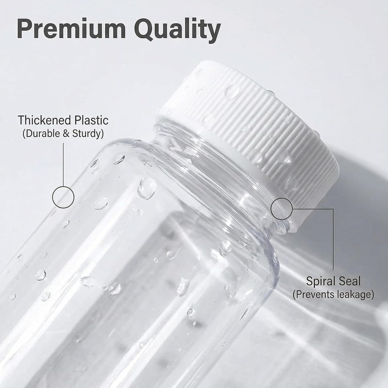 vipolish 12 PCS 15 ML 0.5 OZ Plastic Clear Bottles Empty Container with White Screw Cap Solid Powder Case Refillable Storage Holder Sample Jar for Dispense Different Items - Image 5
