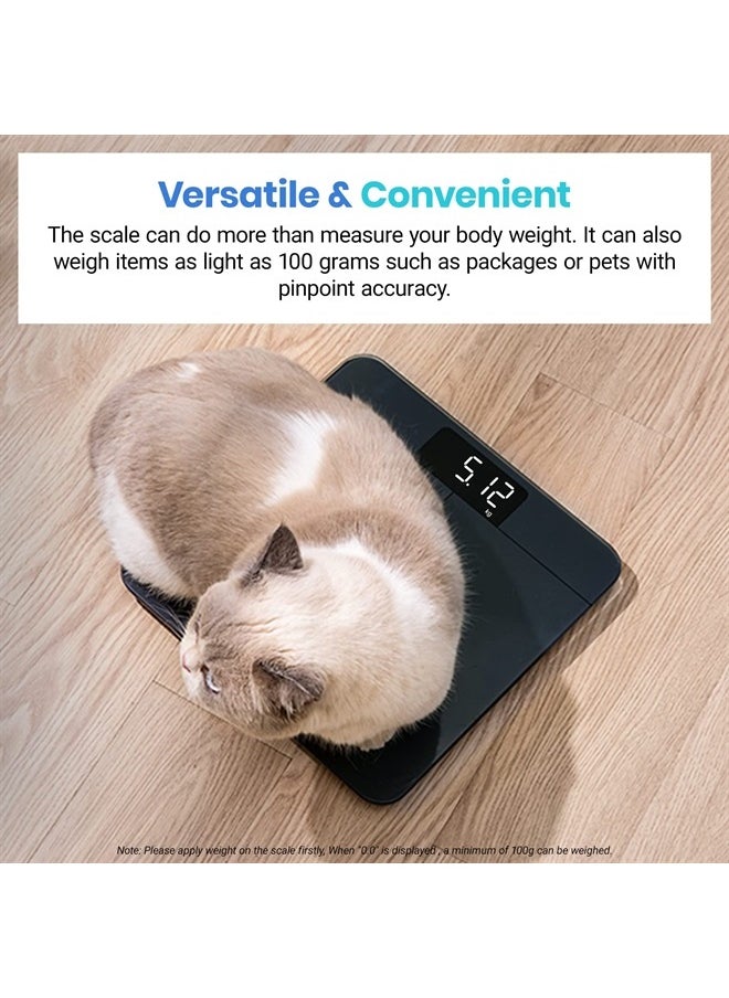 ETEKCITY - Scale for Body Weight, Digital Bathroom Scales for People, Most Accurate to 0.05lb, Bright LED Display & Large Clear Numbers, Upgraded Quality for the Elderly Safe Home Use, 400 lbs - Image 1