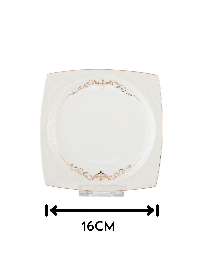 Dania Set of 6 pure white porcelain dessert, fruit and breakfast plates - Image 5