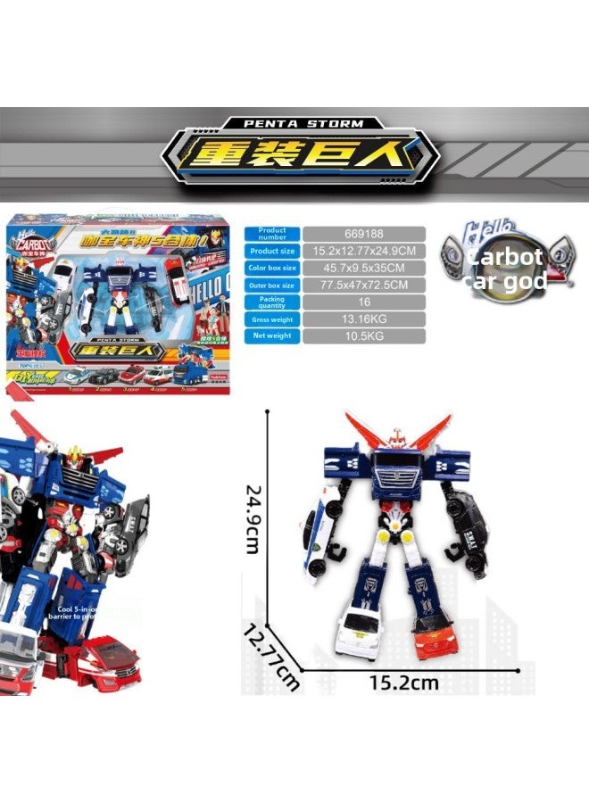 Coffee Treasure Car God Genuine Authorized Fit Sliding Deformation Car Robot Model Children Gift King Kong Toy-Color:【Huichao Combination Gift Box】 Reinstall Giant - Image 1