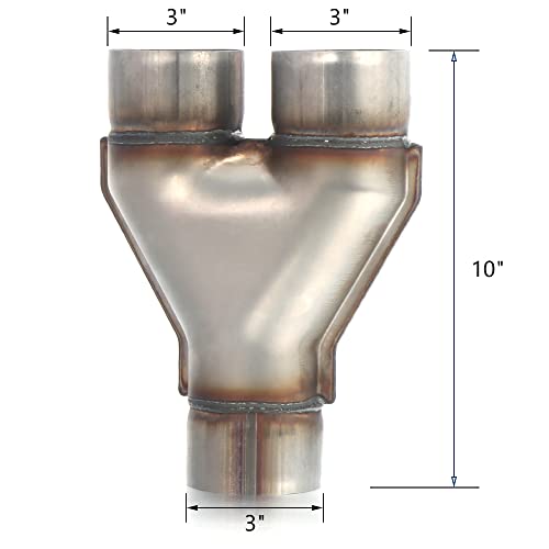 LCGP 3 Inch Inlet Y Pipe, LCGP Universal Stainless Steel Diesel Y-Pipe - Image 2