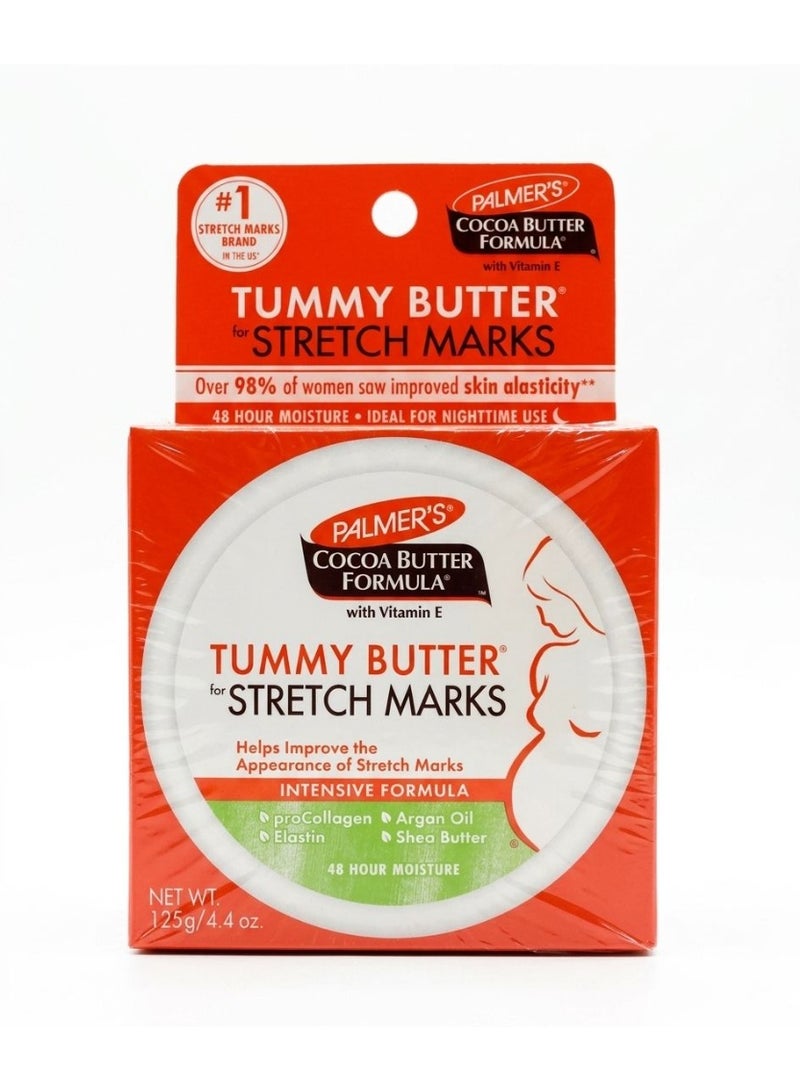 Palmer's Cocoa Tummy Butter Formula for Stretch Marks-Vitamin E-48 Hrs Moisture-Reduce Appearance of Mark-Improve Skin Elasticity-Ideal Nighttime-No Paraben,Sulphate,Dyes,Mineral Oil-125g