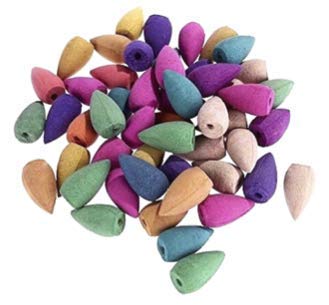 L!GHTUP LGHTUP Backflow Incense Cones 100 Pcs Mixed Natural Scents Apple Rose Lily Tulips Rosemary Lavender Sandalwood and More Backflow Cone - Image 2