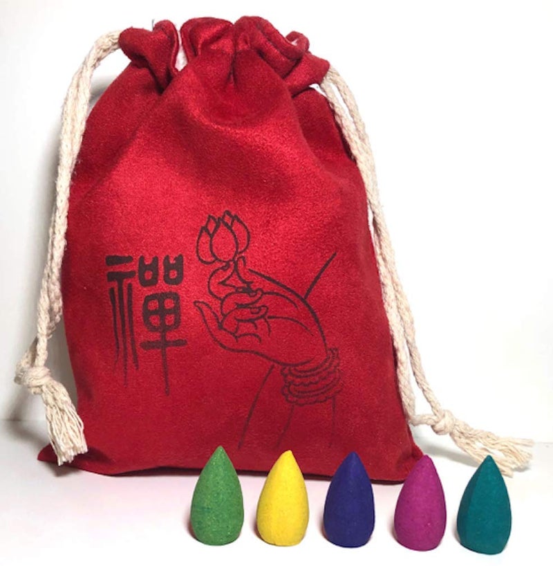 L!GHTUP LGHTUP Backflow Incense Cones 100 Pcs Mixed Natural Scents Apple Rose Lily Tulips Rosemary Lavender Sandalwood and More Backflow Cone - Image 5
