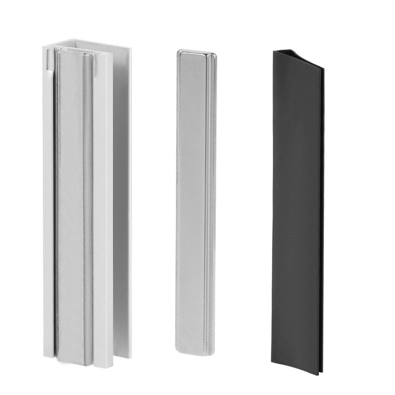 VYH 3" Shower Door Magnet Latch Replacement with Metal Strike and Magnet for 1/8", 5/32", 3/16", and 1/4" Thick Swing Glass Shower Doors - Image 1