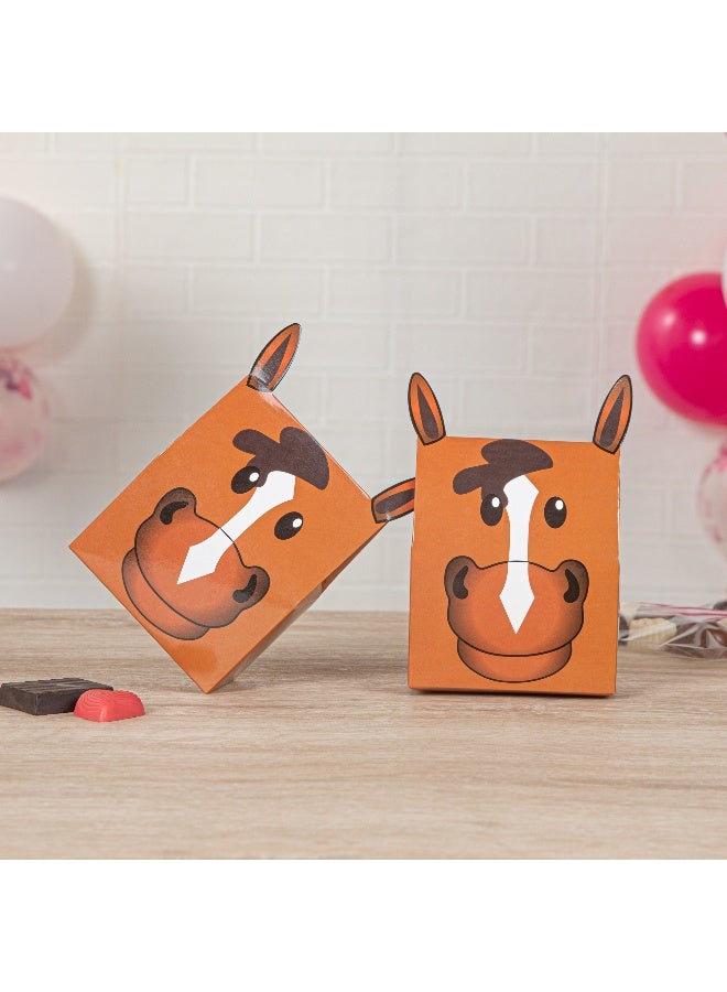 Restaurantware 4 x 2 x 5 Inch Farm Animal Party Bags, 100 Pony Barnyard Party Favor Bags - Tab-Lock Closure, Shipped Flat, Paper Farm Animal Candy Bags, For Farm-Themed Parties Or Birthdays, - Image 3