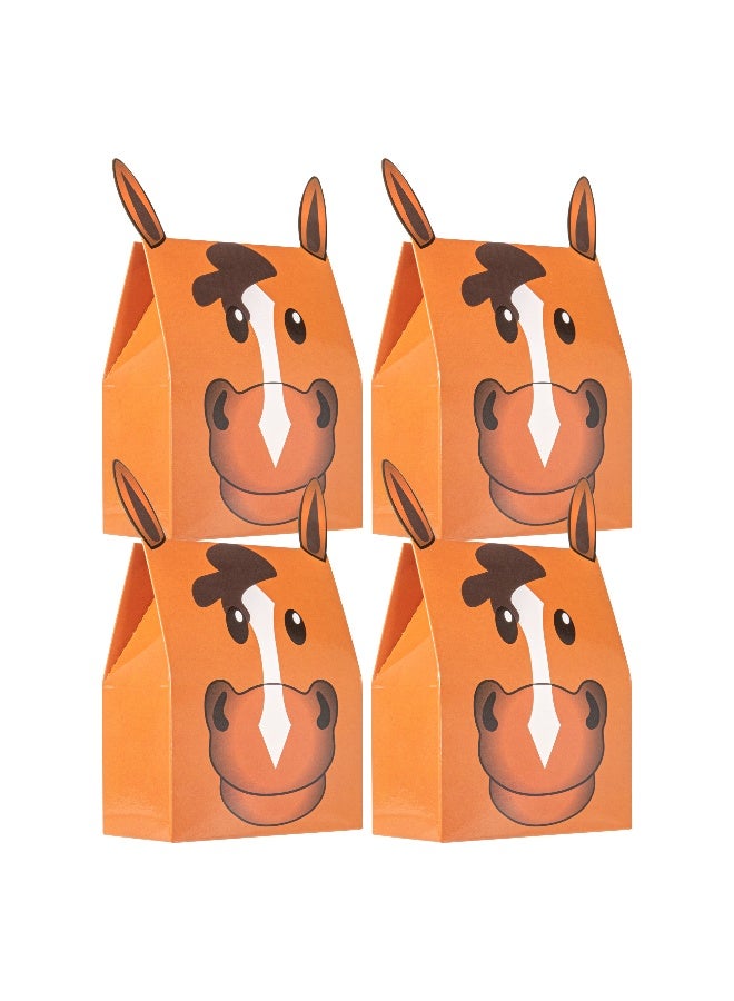 Restaurantware 4 x 2 x 5 Inch Farm Animal Party Bags, 100 Pony Barnyard Party Favor Bags - Tab-Lock Closure, Shipped Flat, Paper Farm Animal Candy Bags, For Farm-Themed Parties Or Birthdays, - Image 1