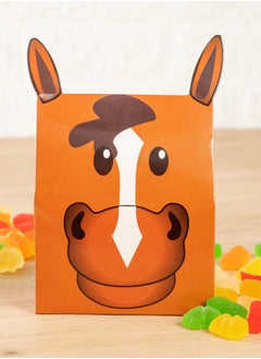 Restaurantware Restaurantware-4 x 2 x 5 Inch Farm Animal Party Bags, 100 Pony Barnyard Party Favor Bags - Tab-Lock Closure, Shipped Flat, Paper Farm Animal Candy Bags, For Farm-Themed Parties Or Birthdays,  - Image 5