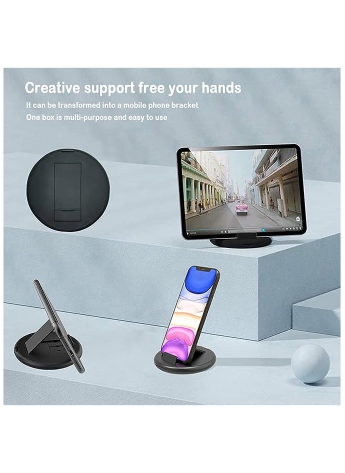 Memorii - HESIMING Multi Charging Cable Adapter Kit,USB C to Micro USB/Lightning/USB A Cable Convertor Adapter Kit Can Use as Phone Holder(Black) - Image 1