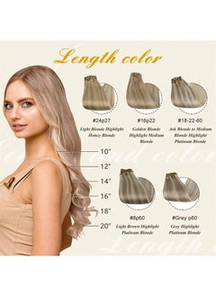 Full Shine Clip In Human Hair Extensions Color Ash Brown Highlight Platinum Blonde #8P60 Clip In Extensions Real Human Hair 80 Gram Blonde Highlight Human Hair Clip Ins Brazilian Hair 7 Pcs 12 Inch  - Image 5