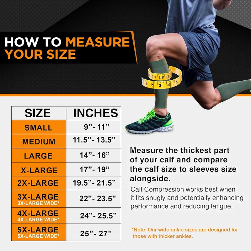Doc Miller Calf Compression Sleeve – Footless Socks for Women & Men, 30-40mmHg Medical Design, Compression Shin Sleeves, Leg Cramp Relief, Varicose Veins, Knee High Stockings, 1 Pair - Image 3