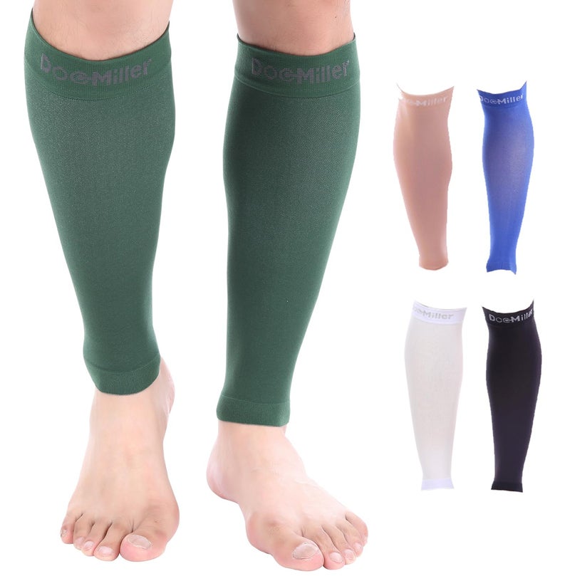 Doc Miller Calf Compression Sleeve – Footless Socks for Women & Men, 30-40mmHg Medical Design, Compression Shin Sleeves, Leg Cramp Relief, Varicose Veins, Knee High Stockings, 1 Pair - Image 1